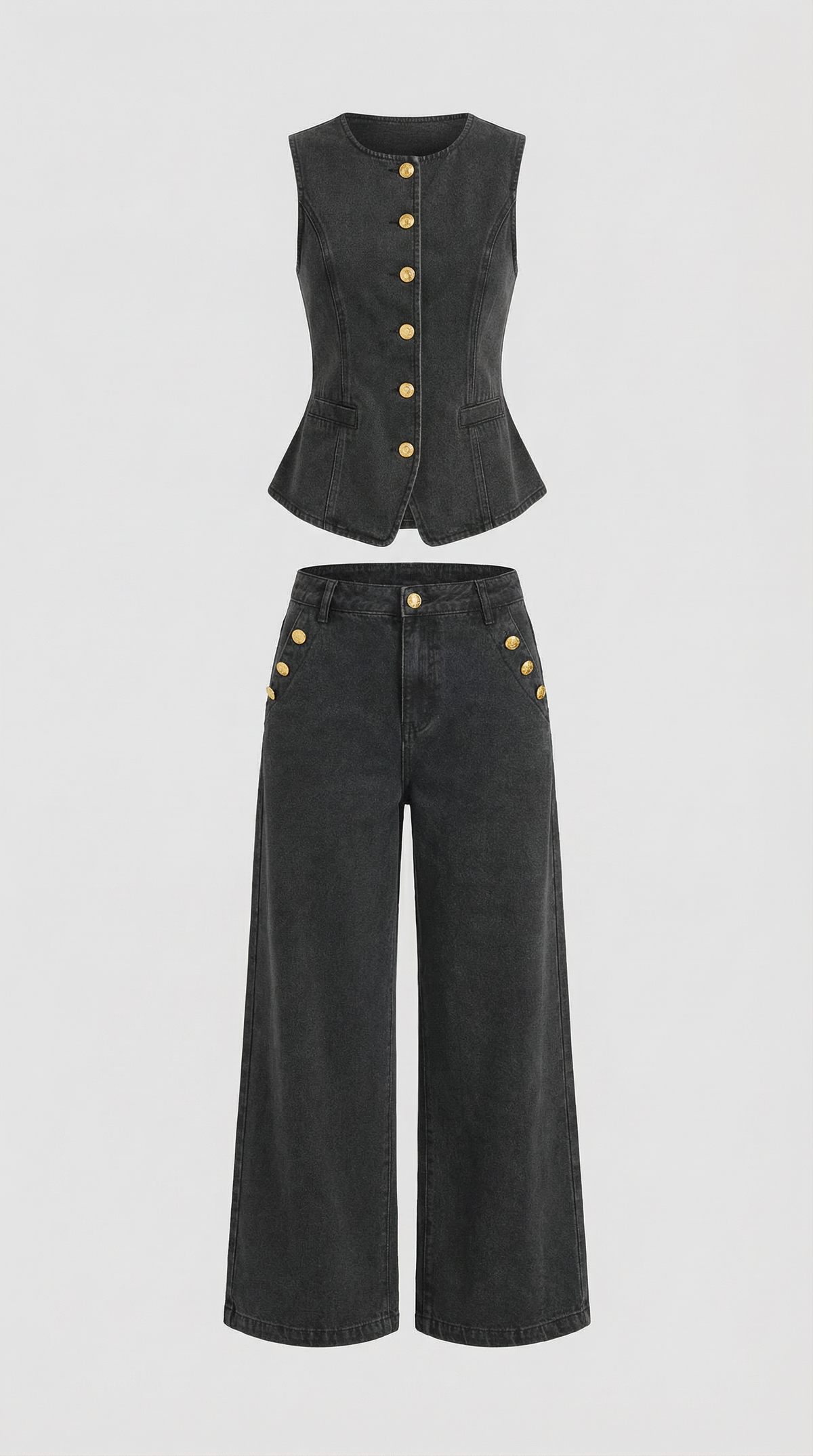 RHONDA | CONJUNTO DE ALGODÓN Y DENIM
