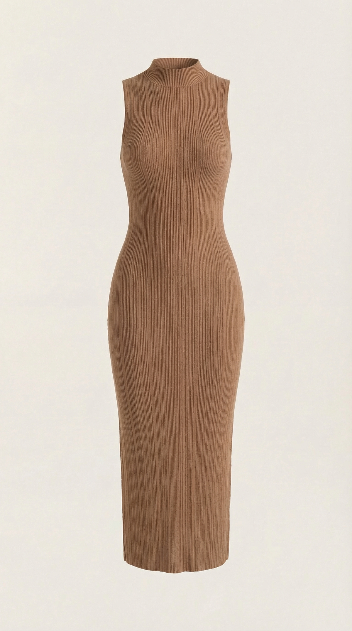 SONIA | VESTIDO MIDI AJUSTADO CON CUELLO ALTO