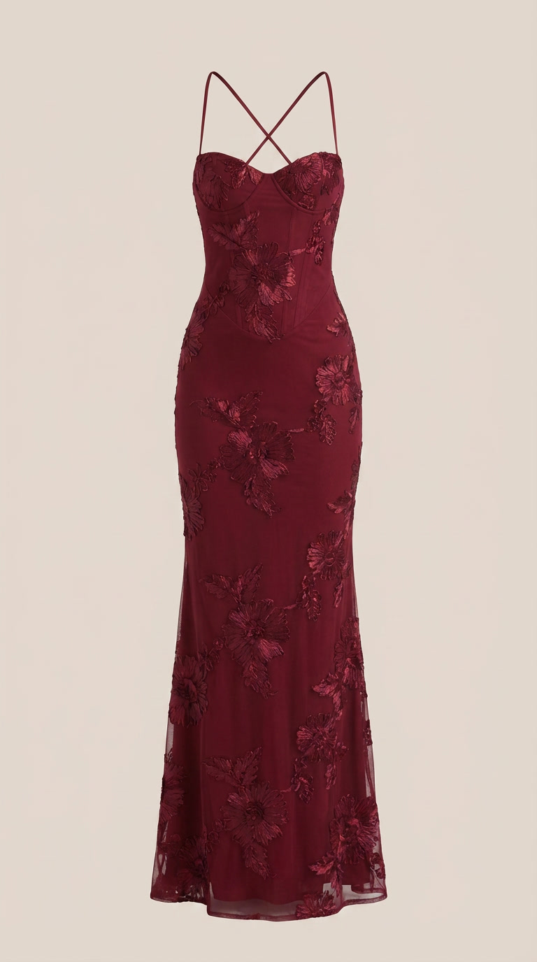 CHANTAL | VESTIDO LARGO FLORAL CON CORSET