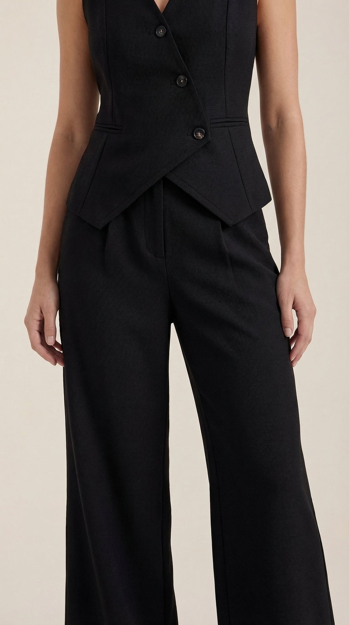 ELISE | TRAJE ELEGANTE DE DOS PIEZAS CON ESCOTE EN V PARA MUJER