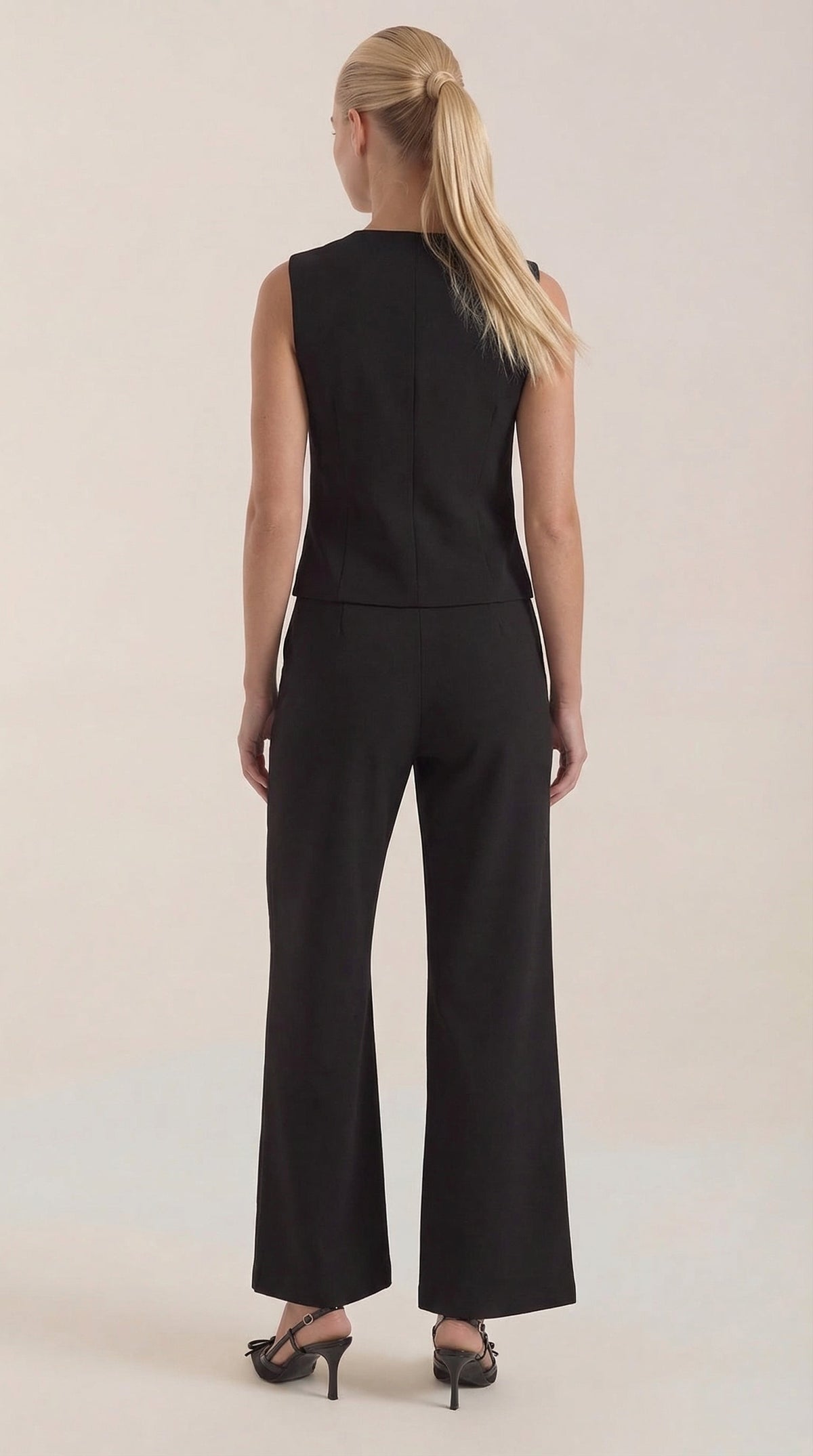 ELISE | TRAJE ELEGANTE DE DOS PIEZAS CON ESCOTE EN V PARA MUJER