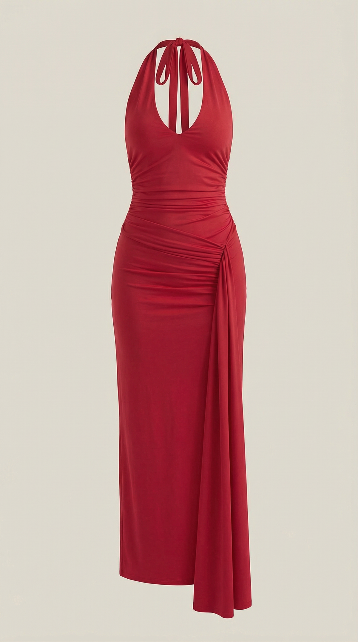 PAULETTE | VESTIDO LARGO CON CUELLO HALTER