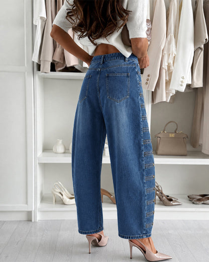 Pantalones con remaches