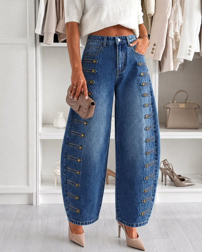 Pantalones con remaches