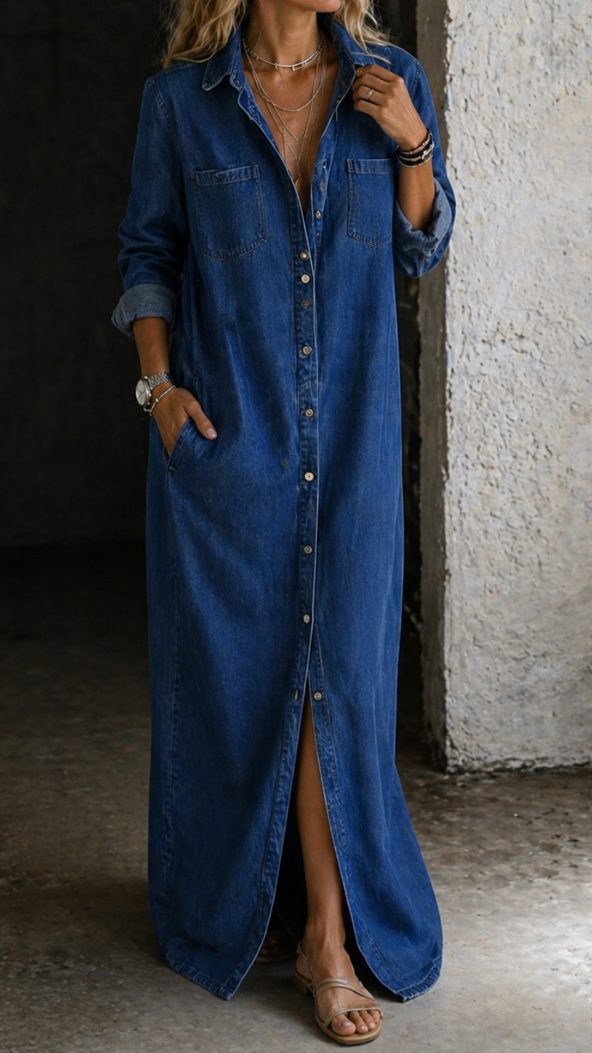 DELANA | VESTIDO VAQUERO CON BOTONES