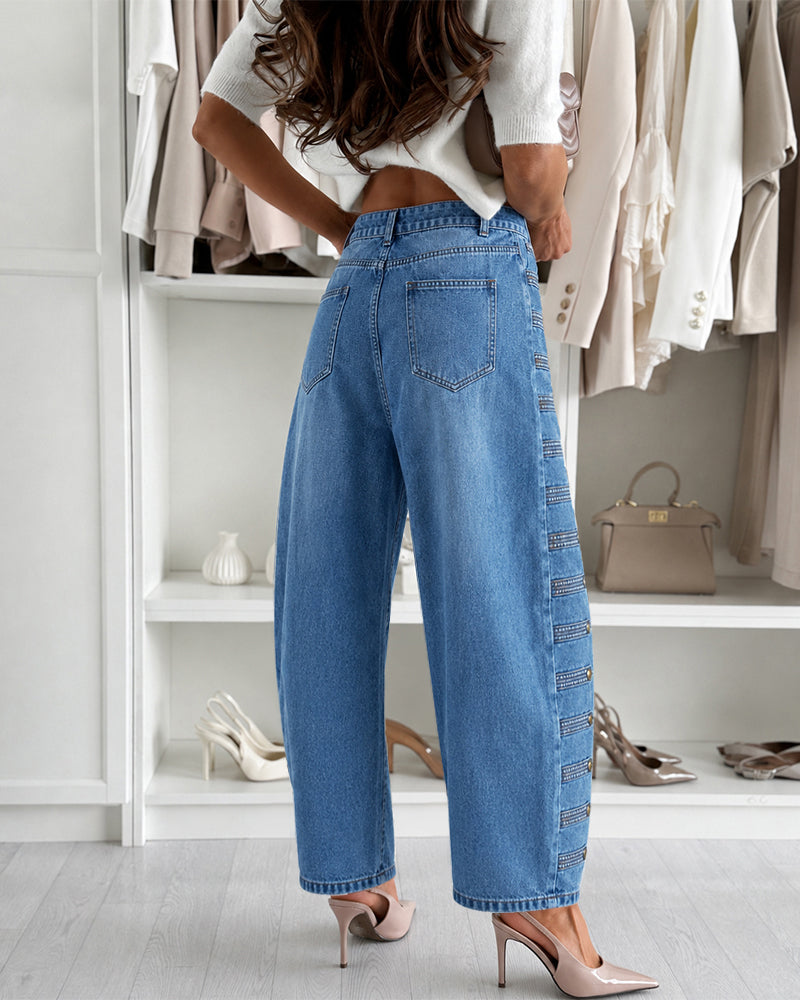 Pantalones con remaches