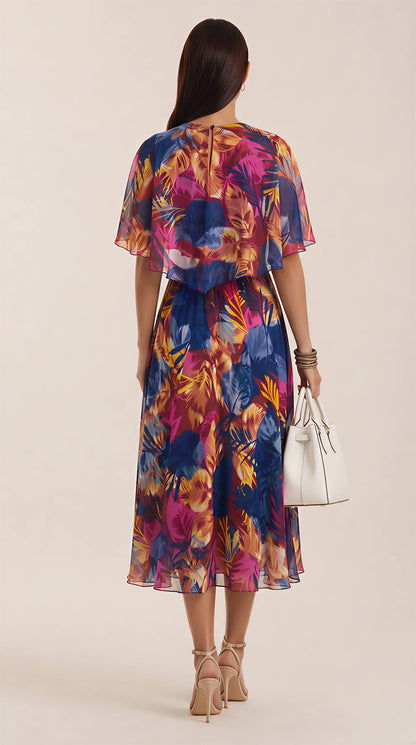 ELIZABETH | VESTIDO CON ESTAMPADO TROPICAL