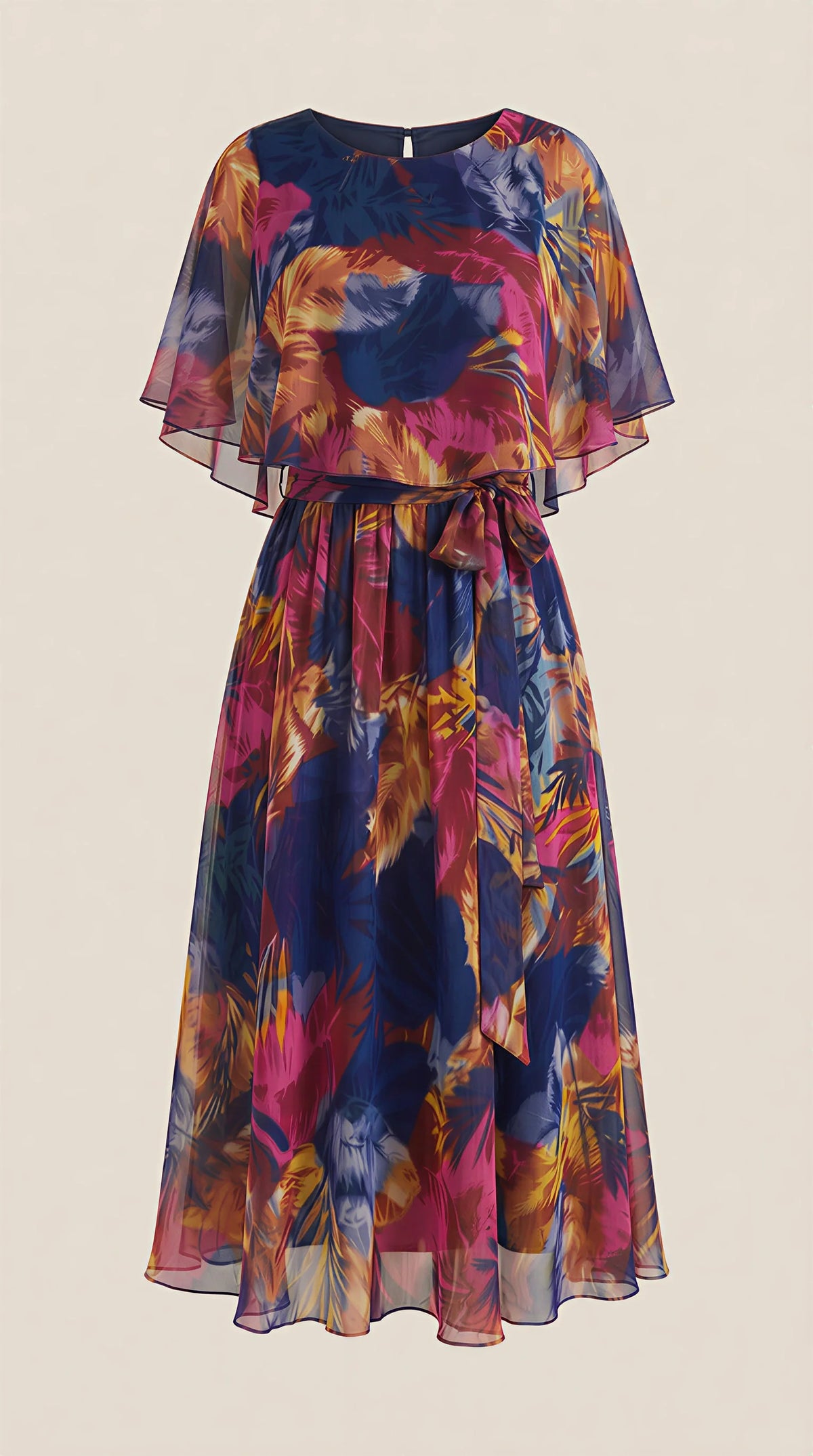 ELIZABETH | VESTIDO CON ESTAMPADO TROPICAL