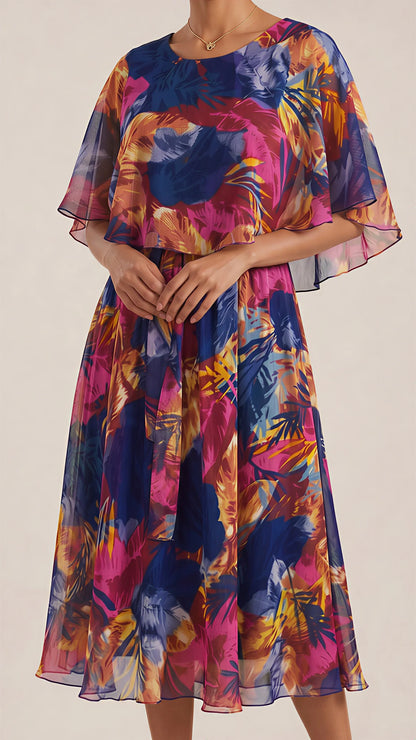 ELIZABETH | VESTIDO CON ESTAMPADO TROPICAL