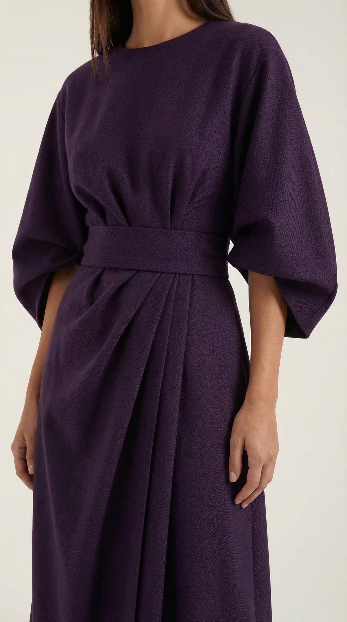 ANA | VESTIDO LARGO CON CINTURÓN EN LA CINTURA