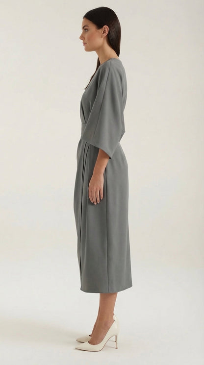 ANA | VESTIDO LARGO CON CINTURÓN EN LA CINTURA