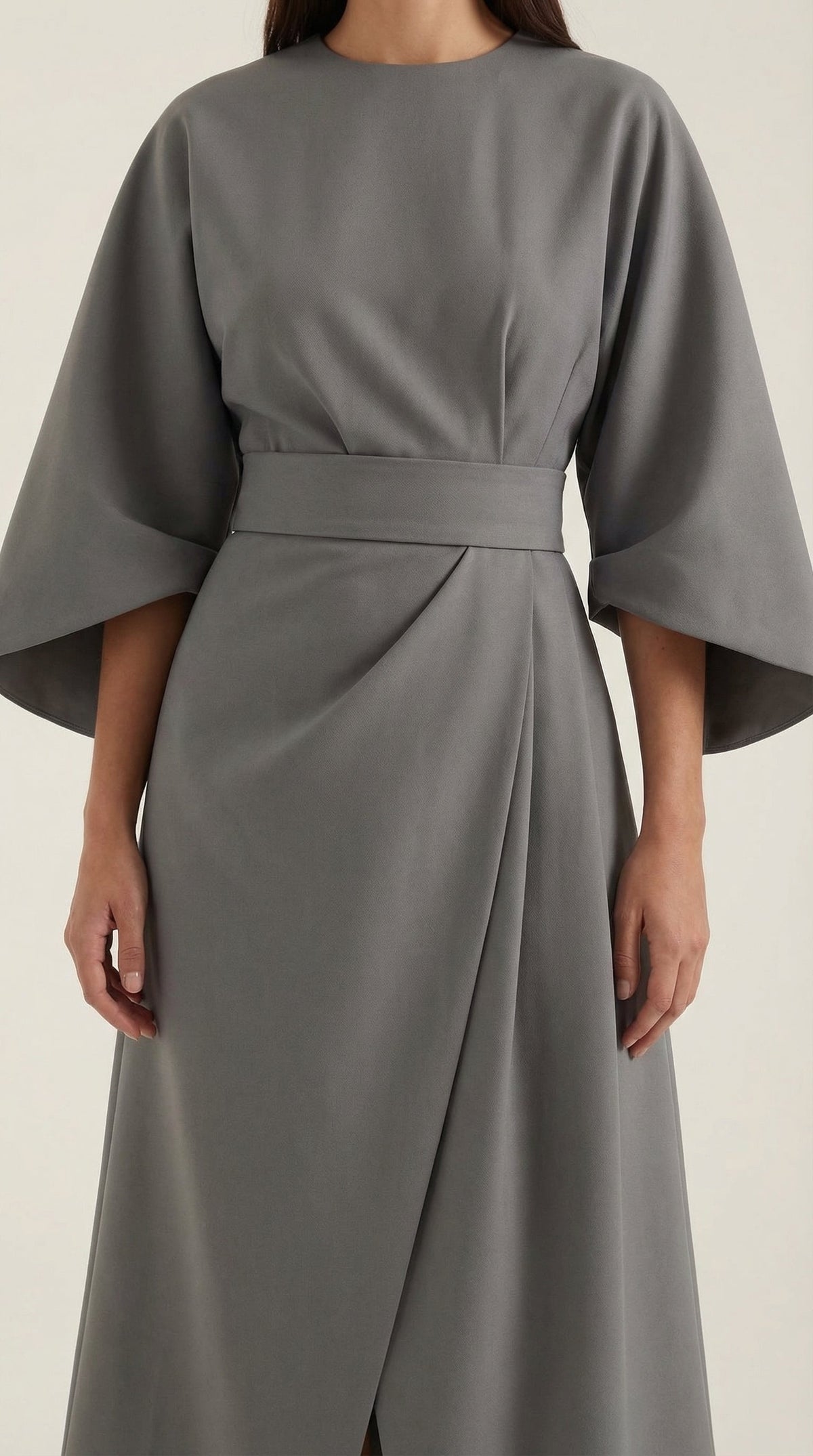 ANA | VESTIDO LARGO CON CINTURÓN EN LA CINTURA