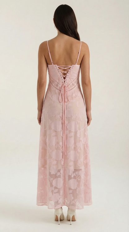 ARABELLE | VESTIDO LARGO DE ENCAJE