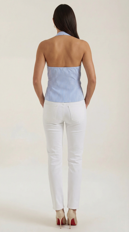 IBIZA | TOP HALTER DE ALTA CALIDAD CON LAZO