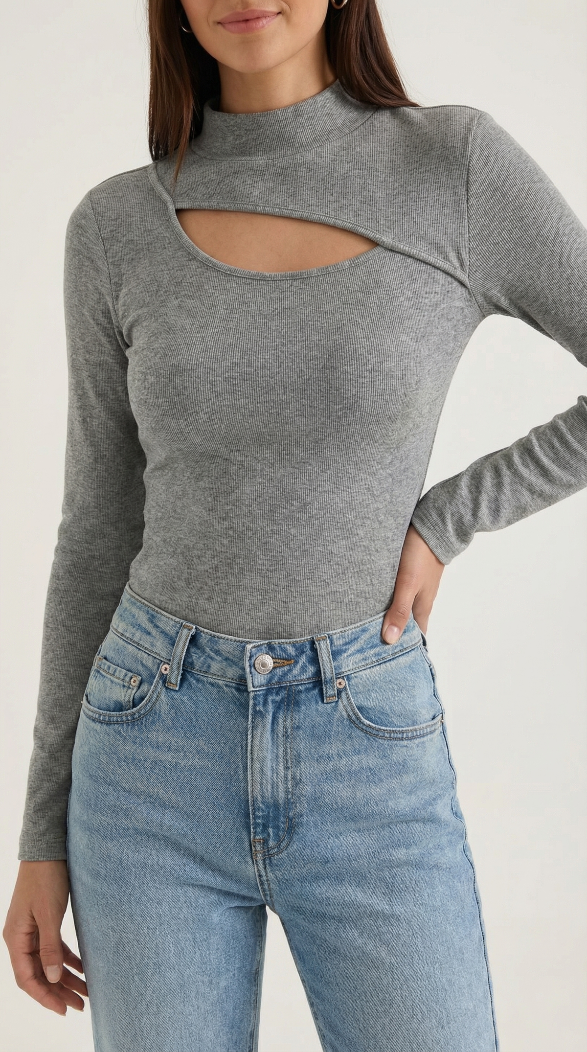 GABRIELLE | TOP CHIC DE MANGA LARGA CON ABERTURAS