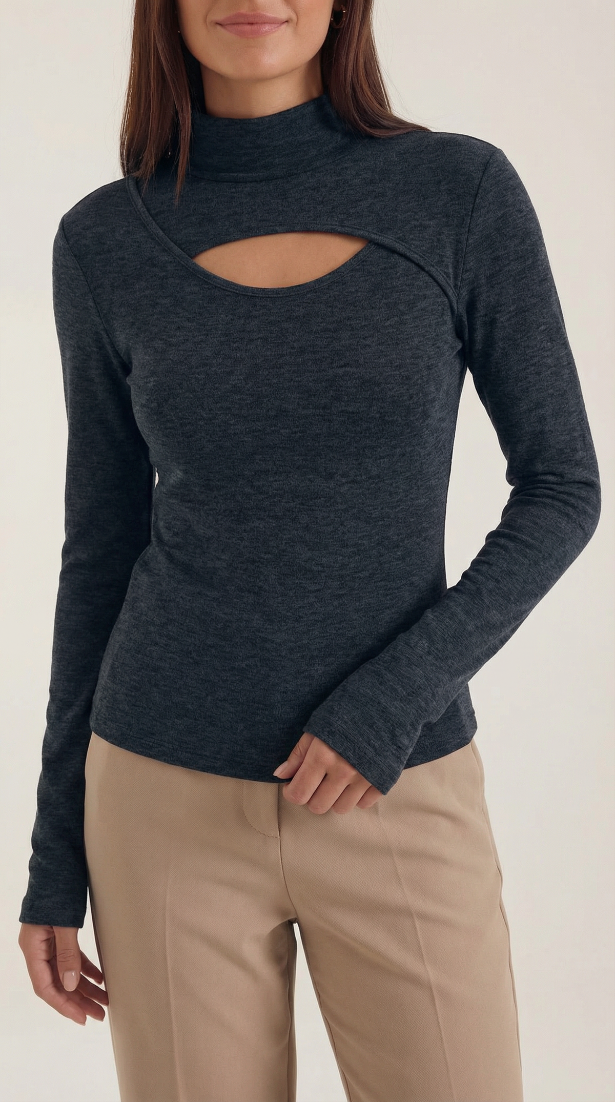 GABRIELLE | TOP CHIC DE MANGA LARGA CON ABERTURAS