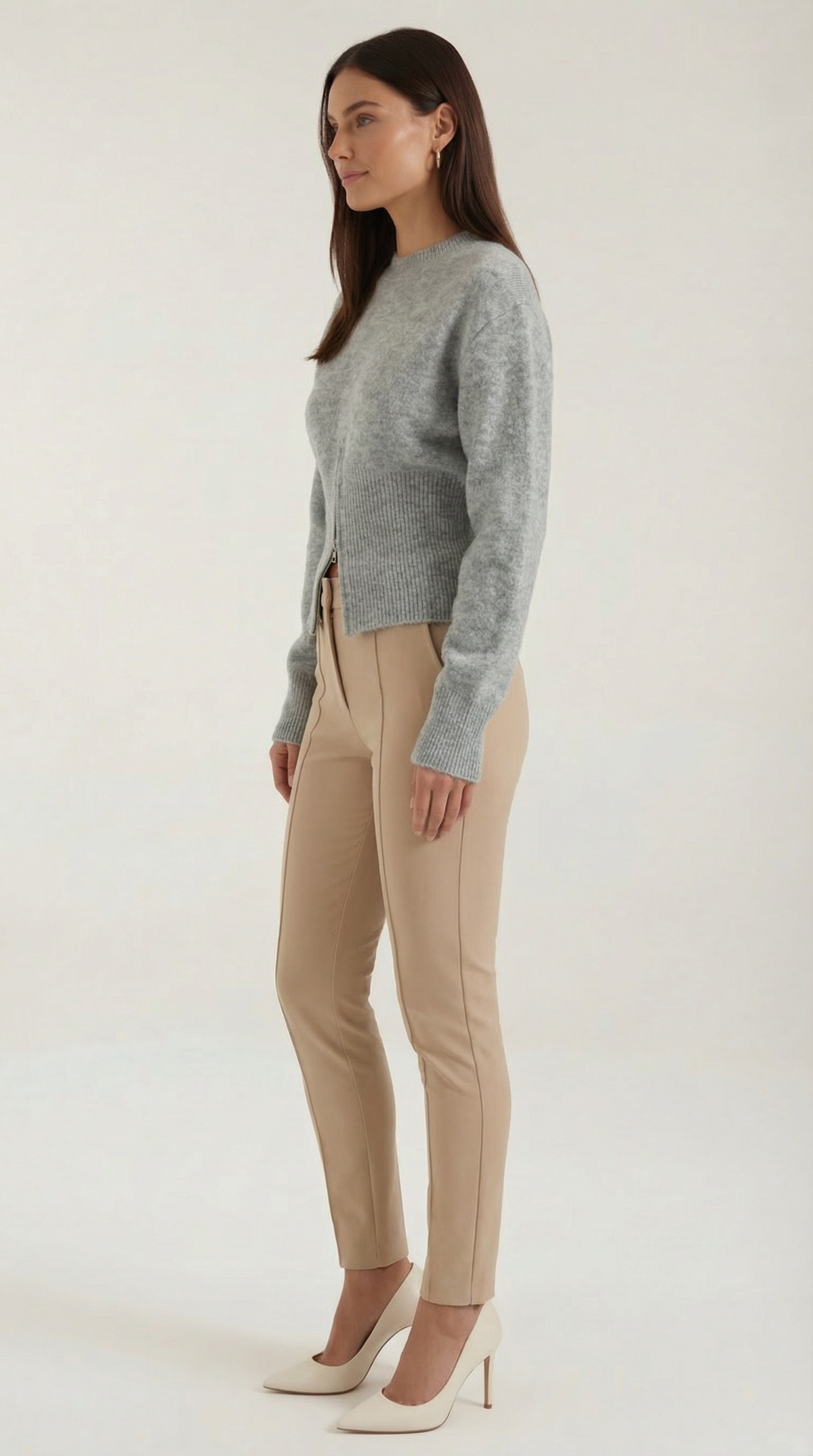 PAOLA | JERSEY DE PUNTO CON MEDIA CREMALLERA
