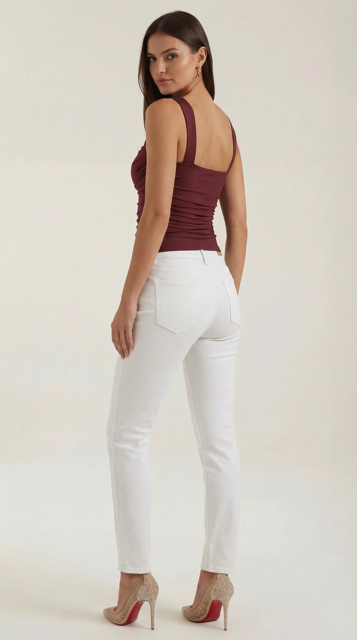 BIANCA | BLUSA SIN MANGAS CON FRUNCIDOS Y ESCOTE CUADRADO