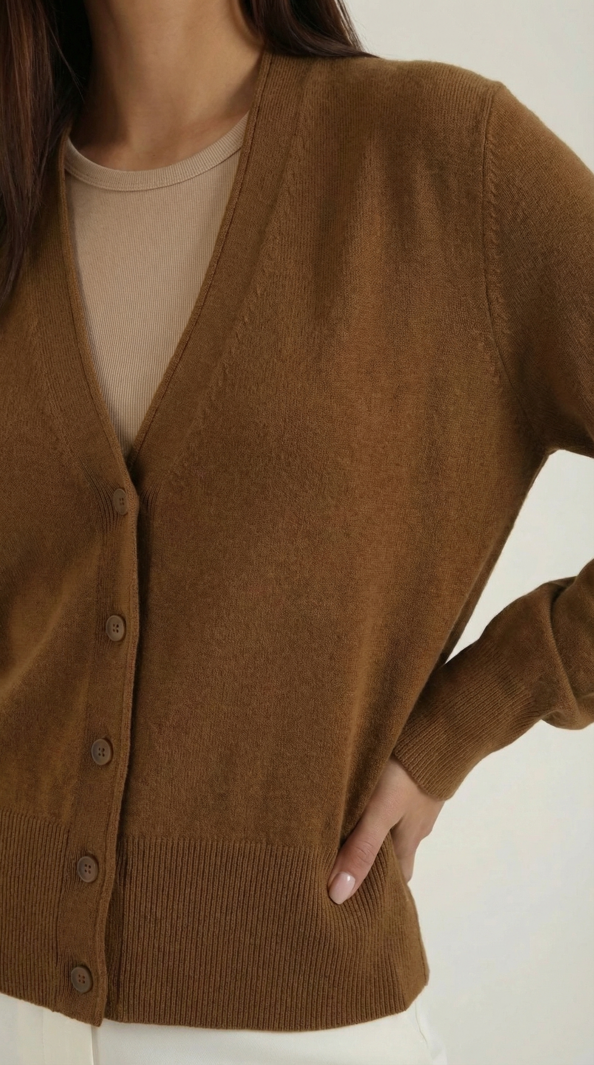 CARMEN | CÁRDIGAN DE PUNTO CON CUELLO EN V