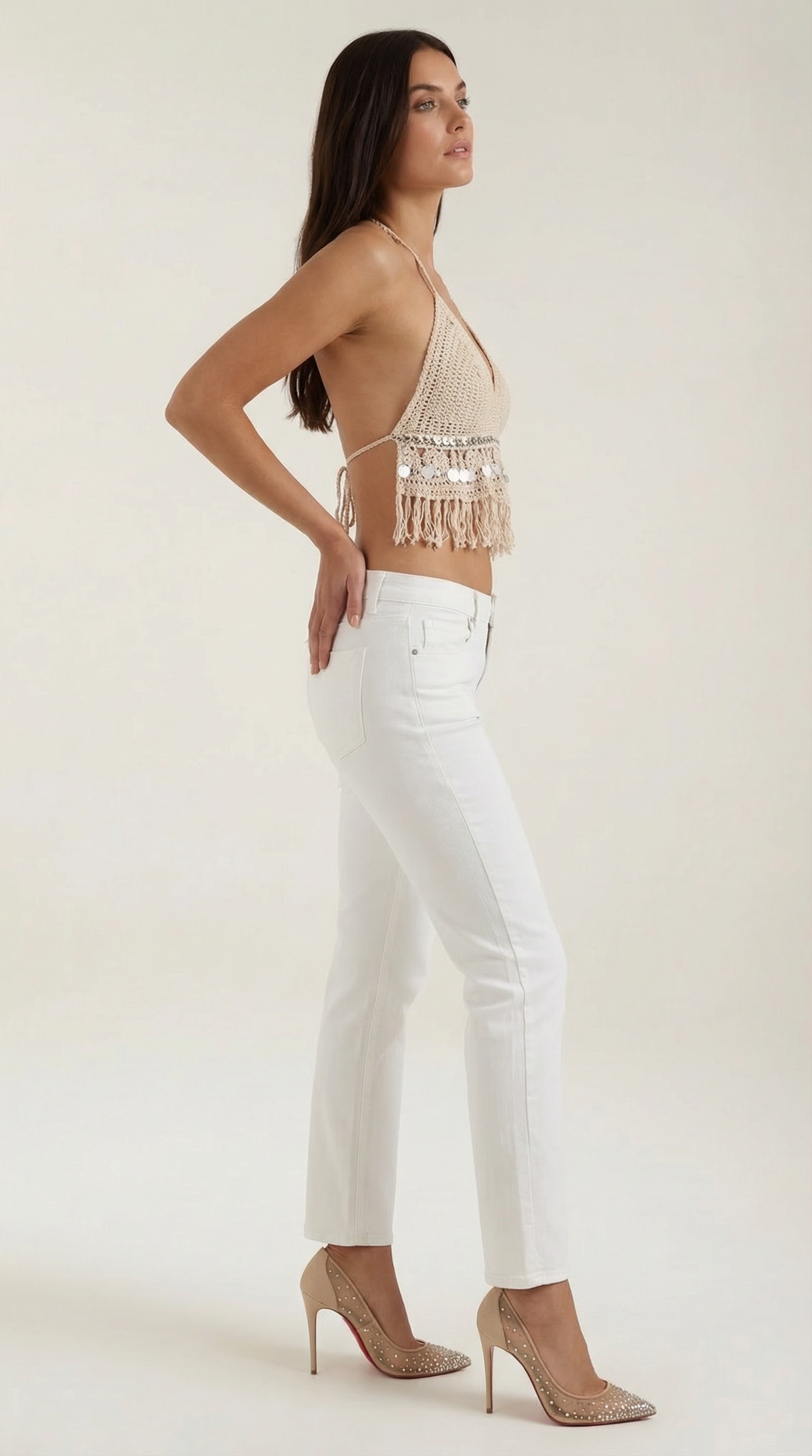 PALOMA | TOP HALTER BOHO DE PUNTO