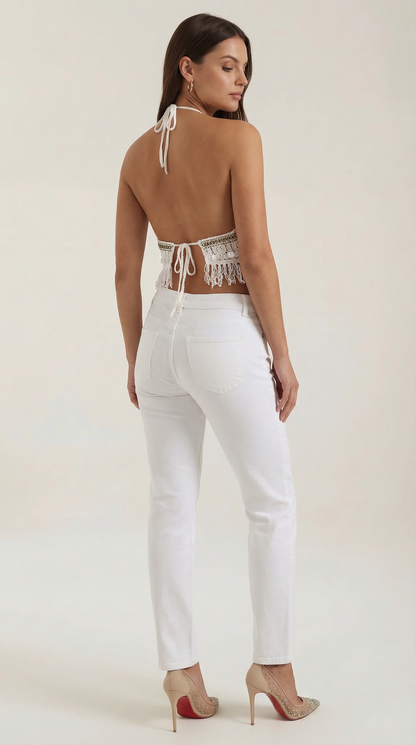 PALOMA | TOP HALTER BOHO DE PUNTO
