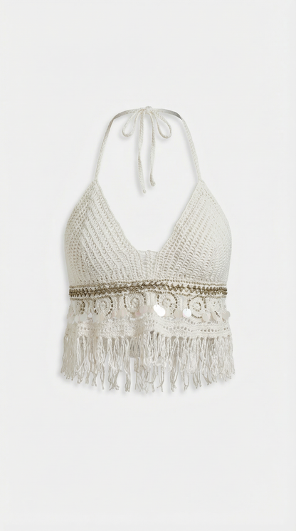 PALOMA | TOP HALTER BOHO DE PUNTO