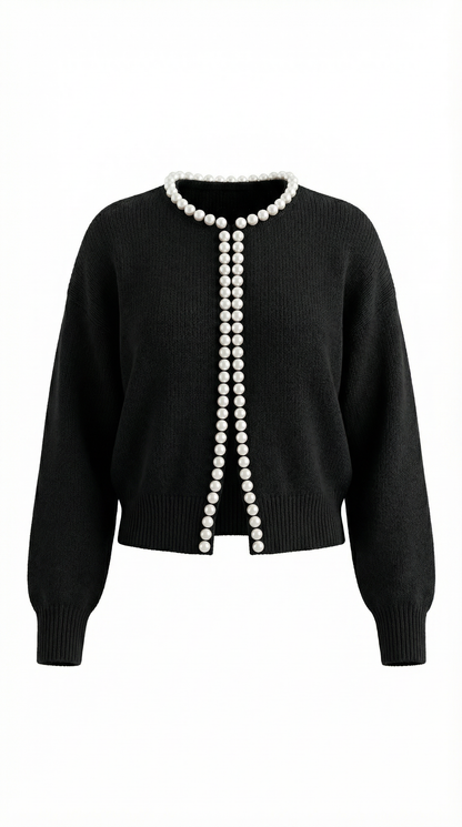 ALESSANDRA | CARDIGAN CON DETALLES DE PERLAS