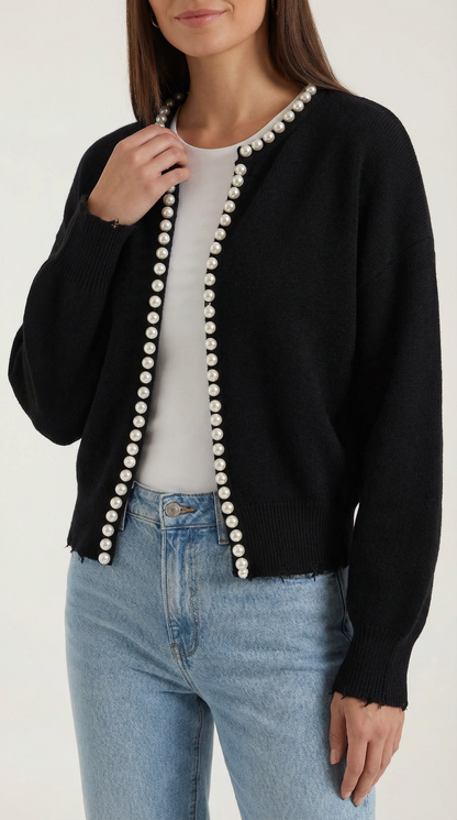 ALESSANDRA | CARDIGAN CON DETALLES DE PERLAS