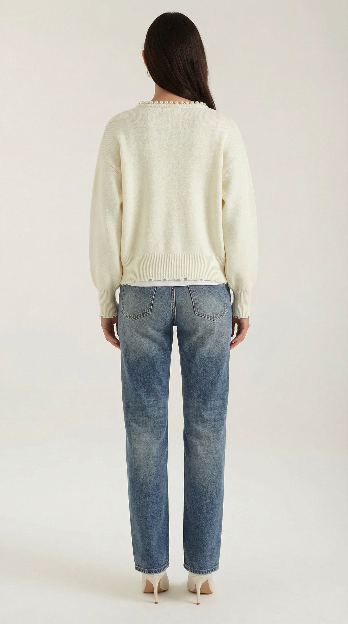 ALESSANDRA | CARDIGAN CON DETALLES DE PERLAS