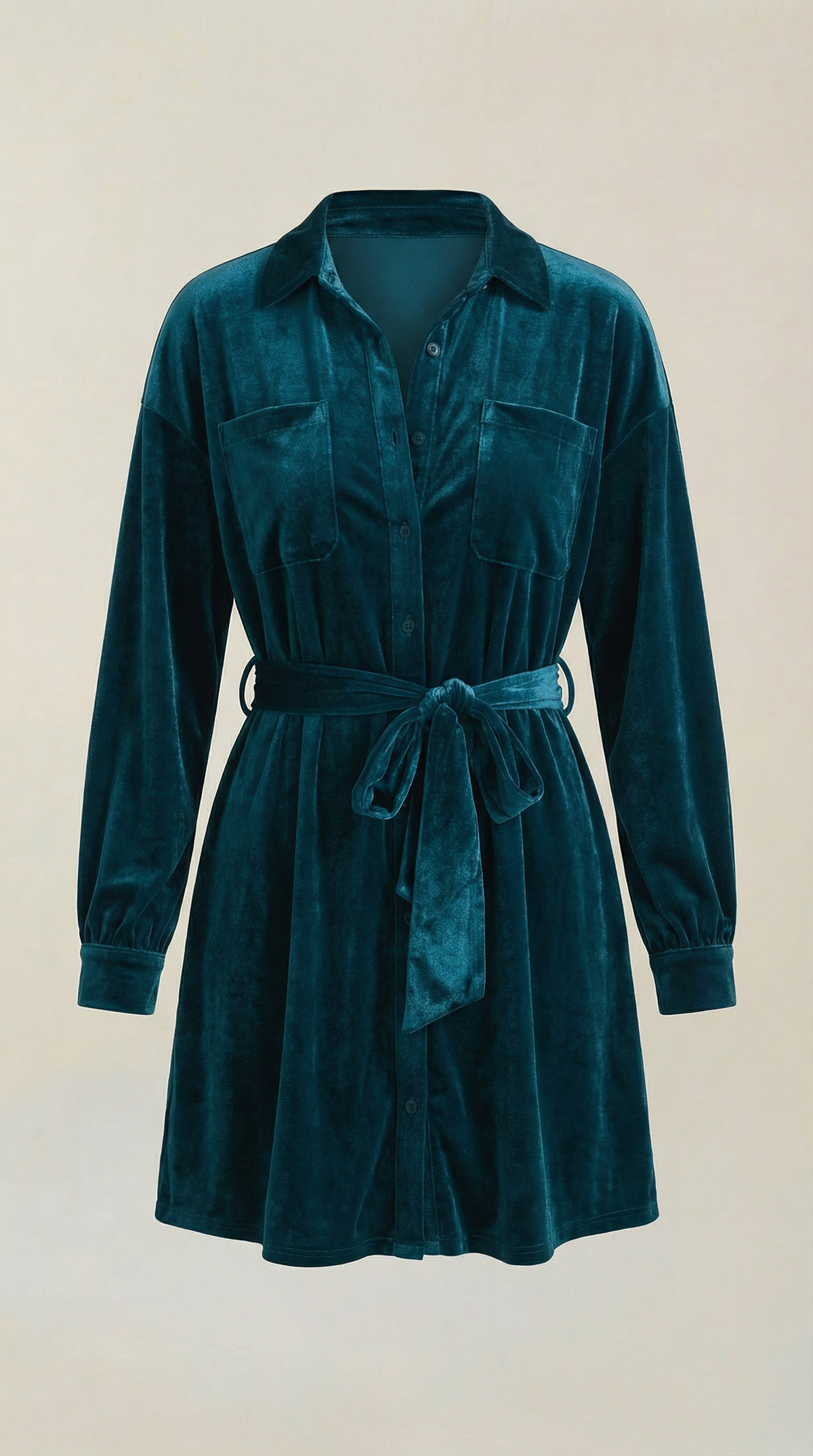 CECILIA | VESTIDO CAMISERO CORTO CON CINTURÓN