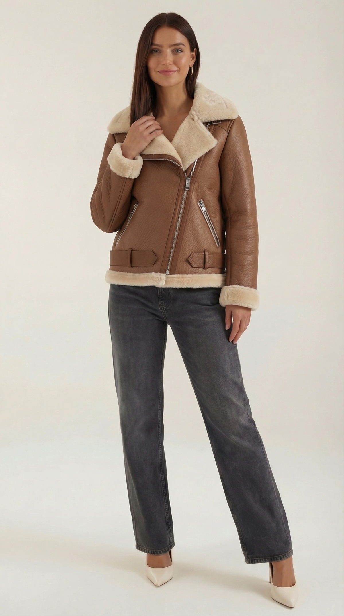 GWEN | CHAQUETA DE FORRO POLAR CON CINTURÓN