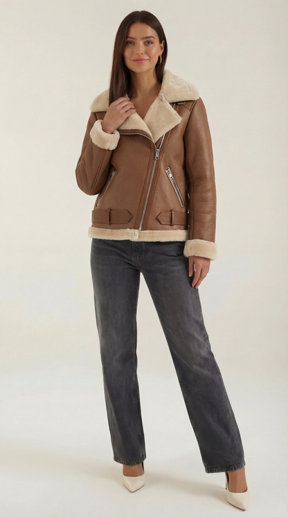 GWEN | CHAQUETA DE FORRO POLAR CON CINTURÓN