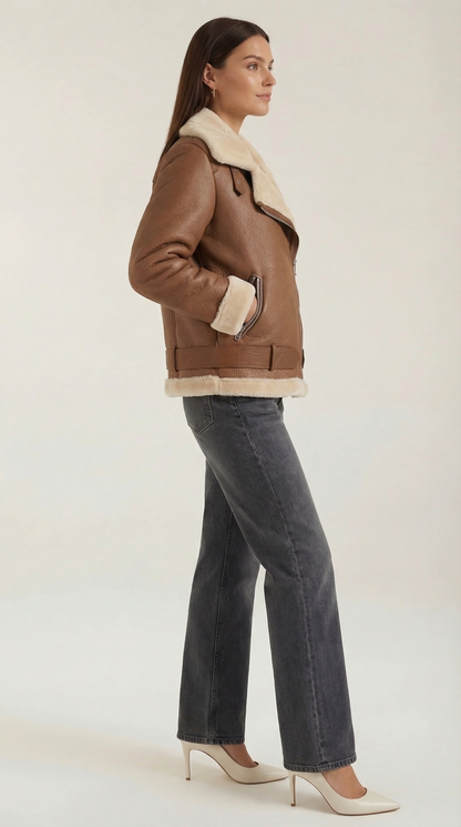 GWEN | CHAQUETA DE FORRO POLAR CON CINTURÓN