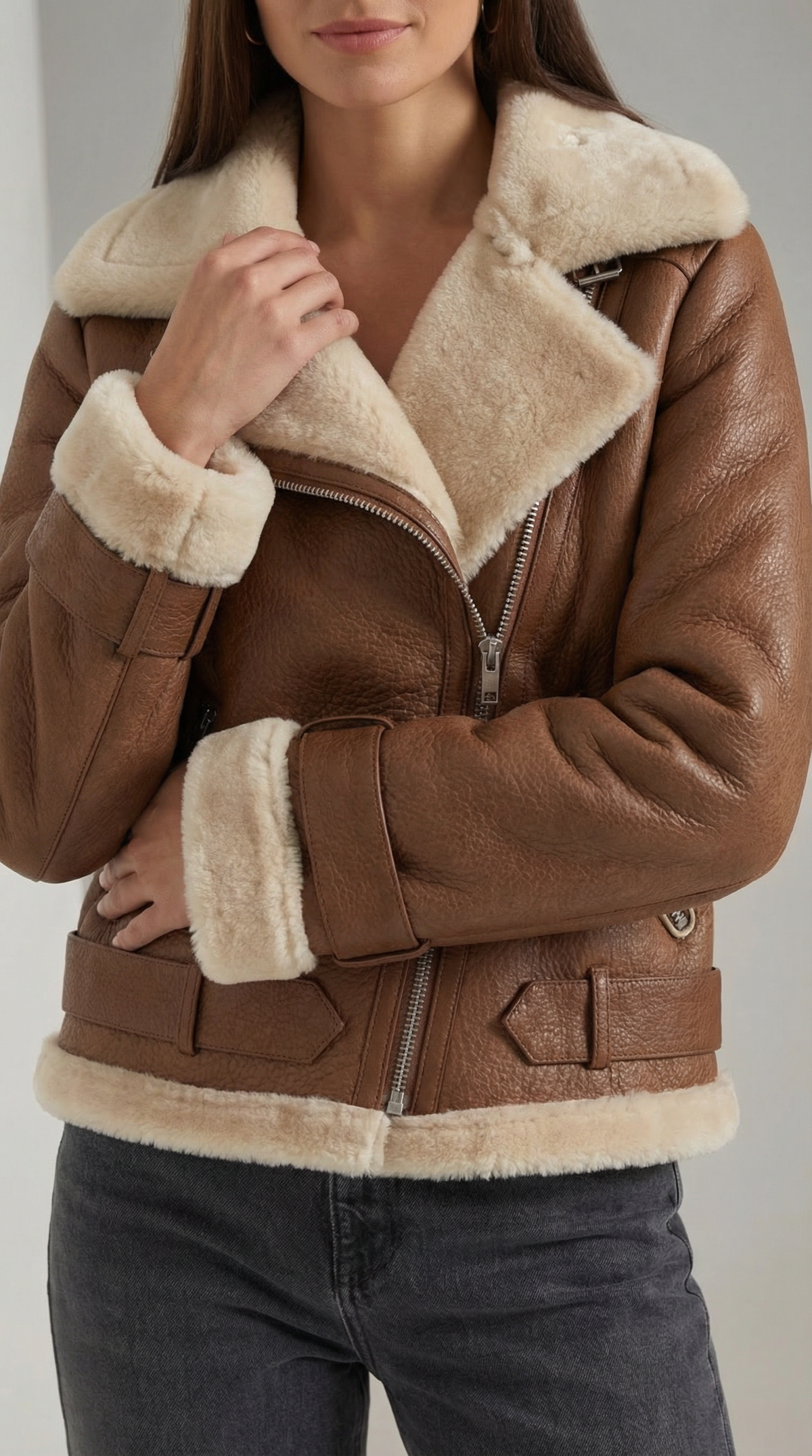 GWEN | CHAQUETA DE FORRO POLAR CON CINTURÓN