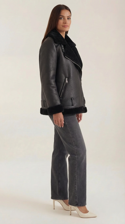 GWEN | CHAQUETA DE FORRO POLAR CON CINTURÓN