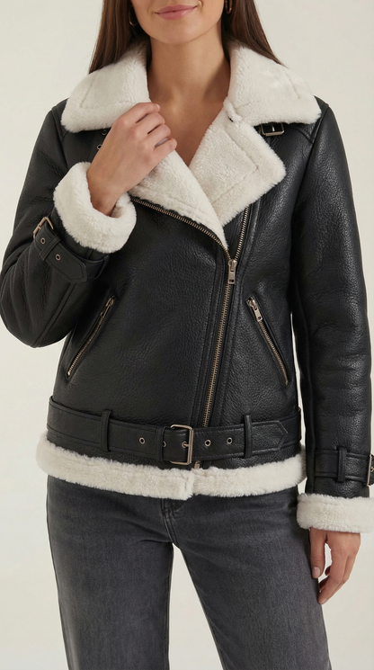GWEN | CHAQUETA DE FORRO POLAR CON CINTURÓN