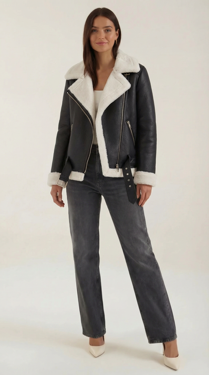 GWEN | CHAQUETA DE FORRO POLAR CON CINTURÓN