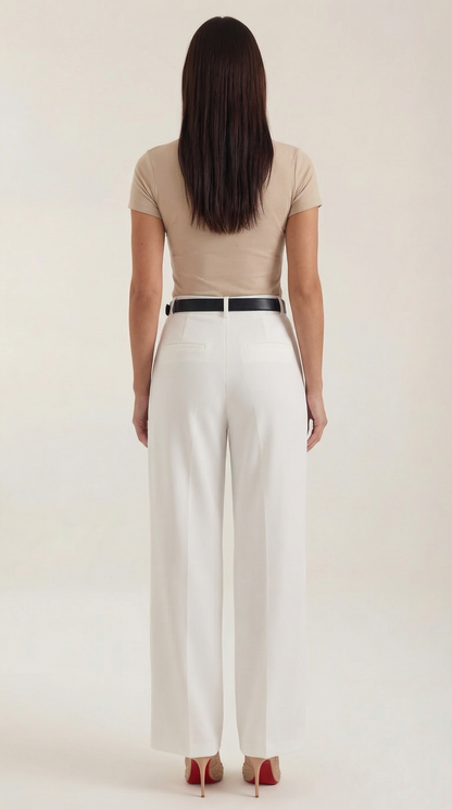 CAMILA | PANTALONES DE CORTE RECTO Y CINTURA ALTA