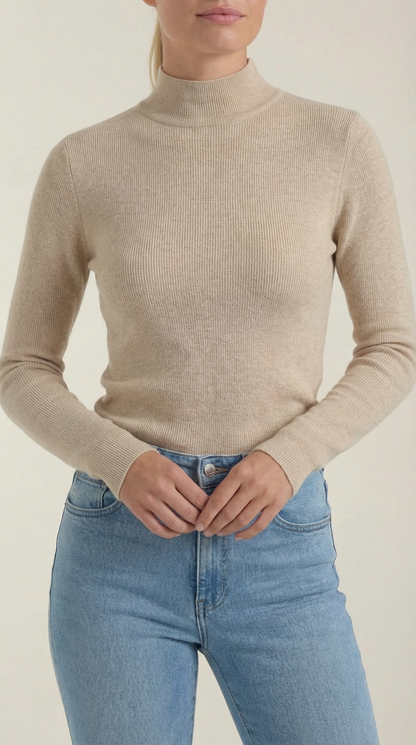 ROCÍO | TOP DE ALGODÓN CON CUELLO ALTO