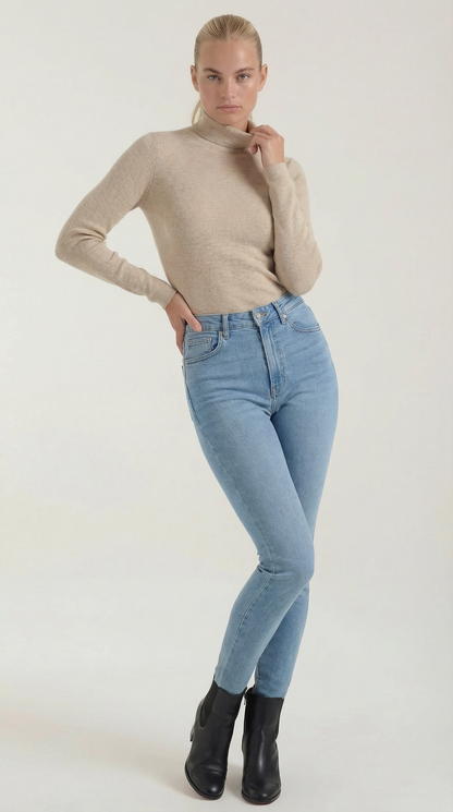 ROCÍO | TOP DE ALGODÓN CON CUELLO ALTO