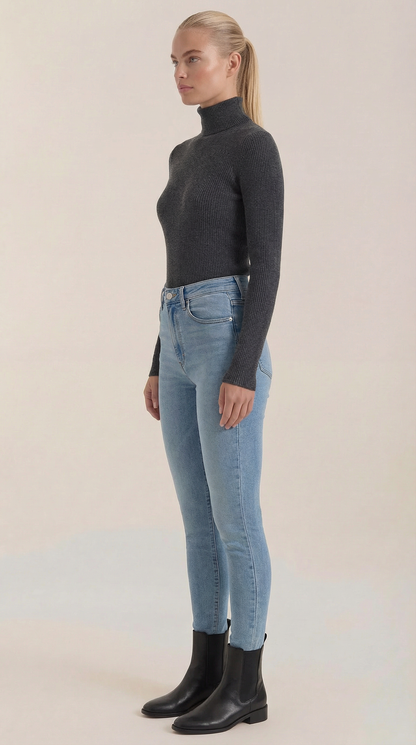 ROCÍO | TOP DE ALGODÓN CON CUELLO ALTO