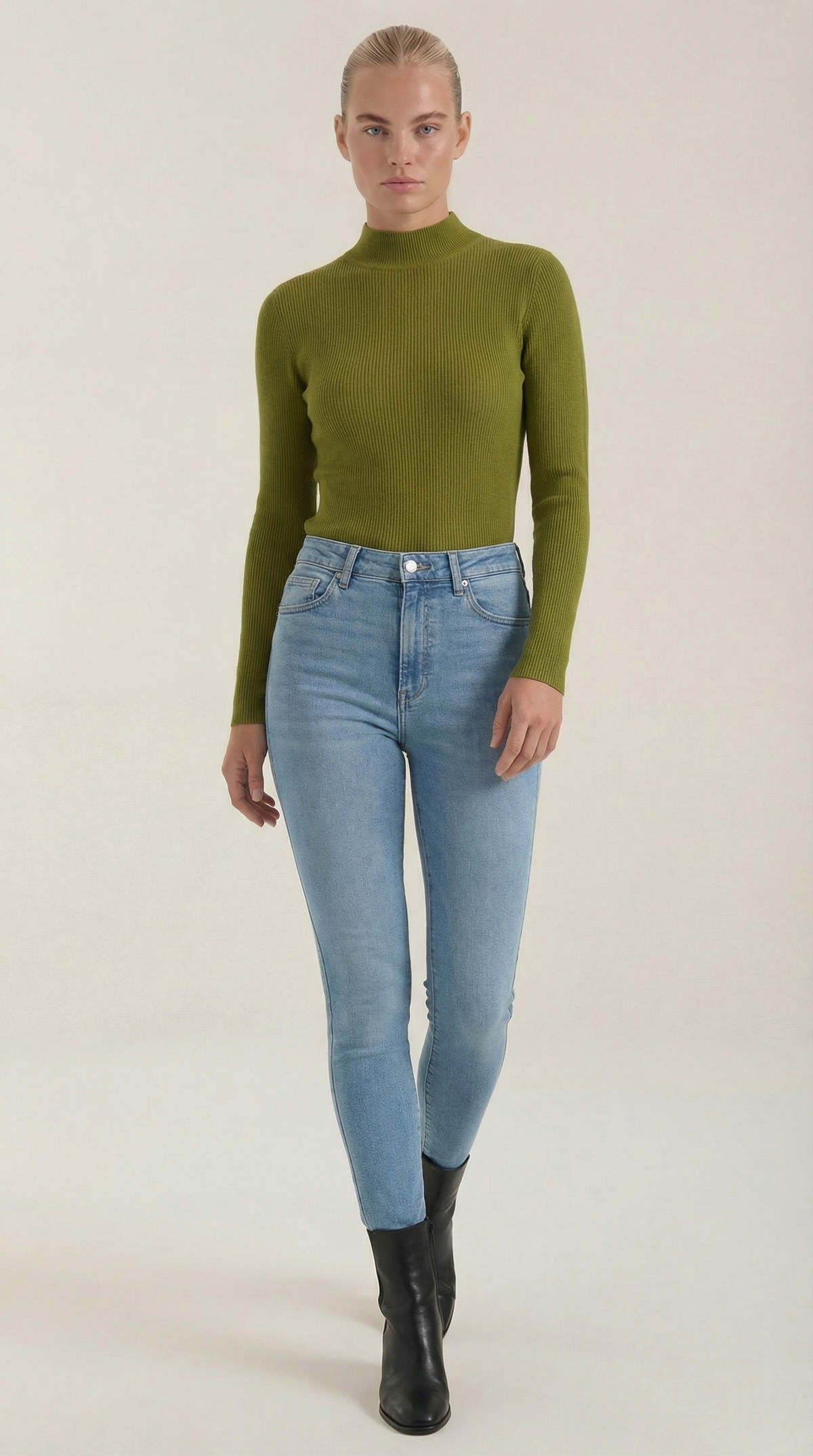 ROCÍO | TOP DE ALGODÓN CON CUELLO ALTO