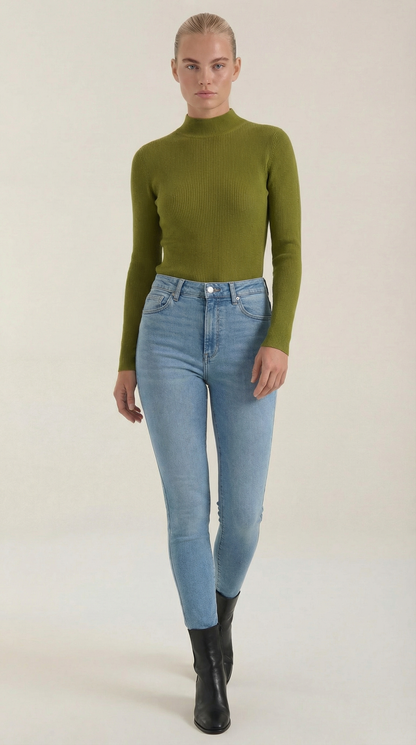 ROCÍO | TOP DE ALGODÓN CON CUELLO ALTO