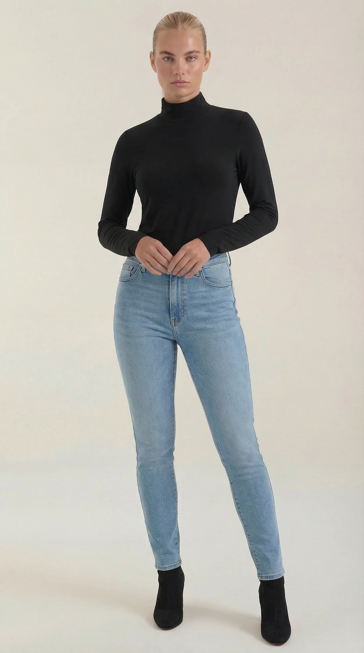 ROCÍO | TOP DE ALGODÓN CON CUELLO ALTO