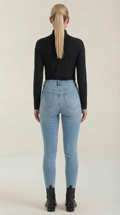 ROCÍO | TOP DE ALGODÓN CON CUELLO ALTO