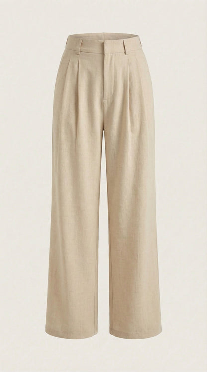COURTNEY | PANTALONES PLISADOS DE CINTURA ALTA