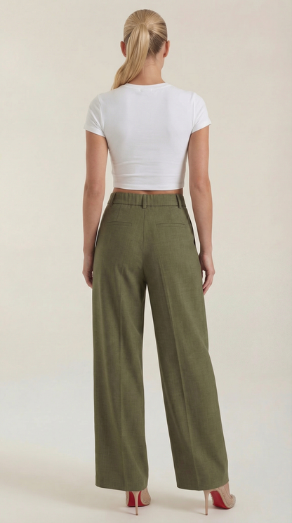 COURTNEY | PANTALONES PLISADOS DE CINTURA ALTA