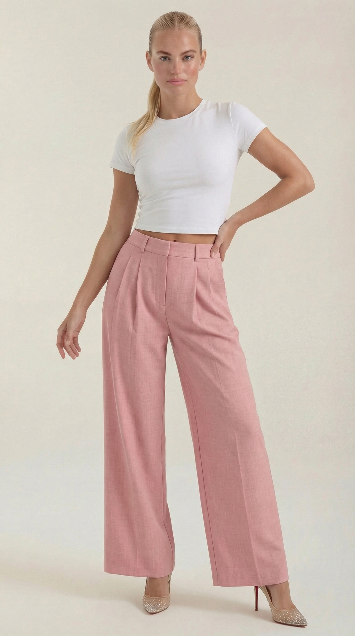 COURTNEY | PANTALONES PLISADOS DE CINTURA ALTA