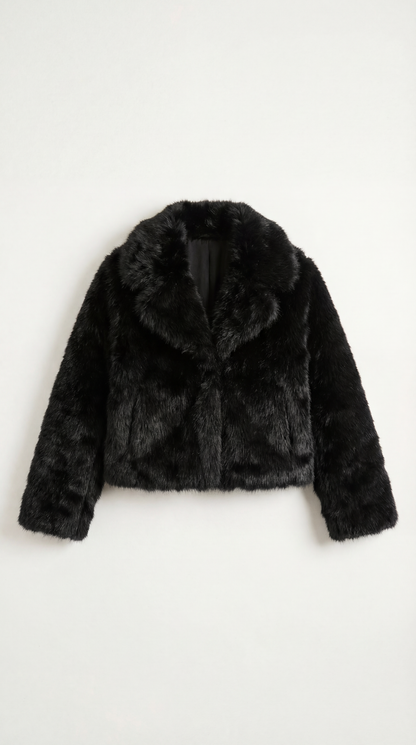 VIENNA | CHAQUETA NEGRA DE PIEL SINTÉTICA