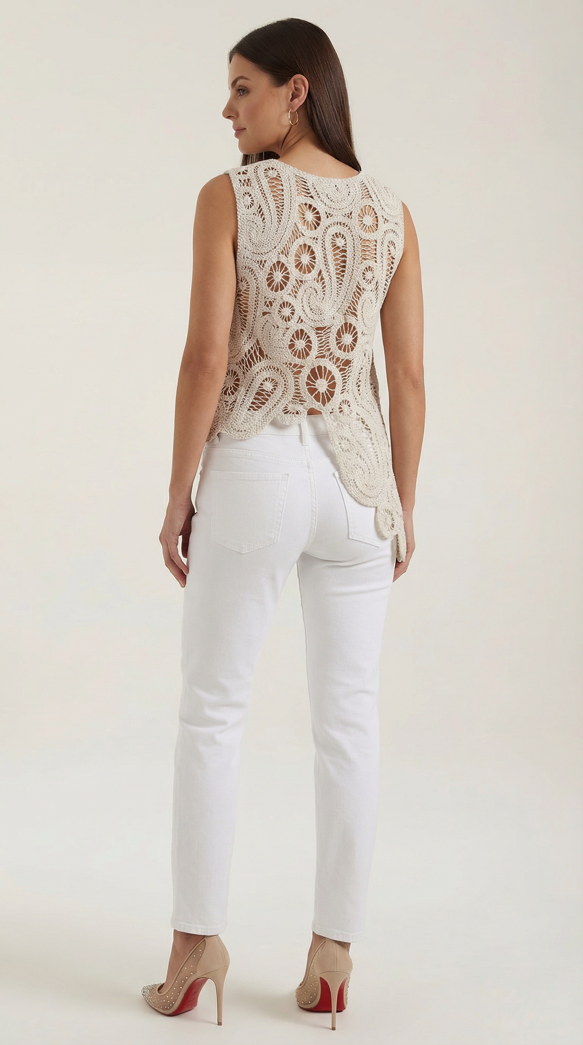 GENEVIEVE | BLUSA ASIMETRICA CON DETALLES DE ENCAJE